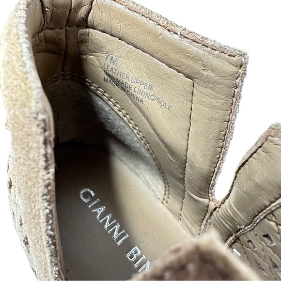 Gianni Bini Leather Upper Cutout Beige Bootie Women’s Size 7 M - Picture 15 of 16